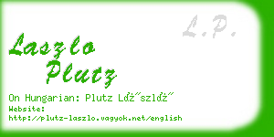 laszlo plutz business card